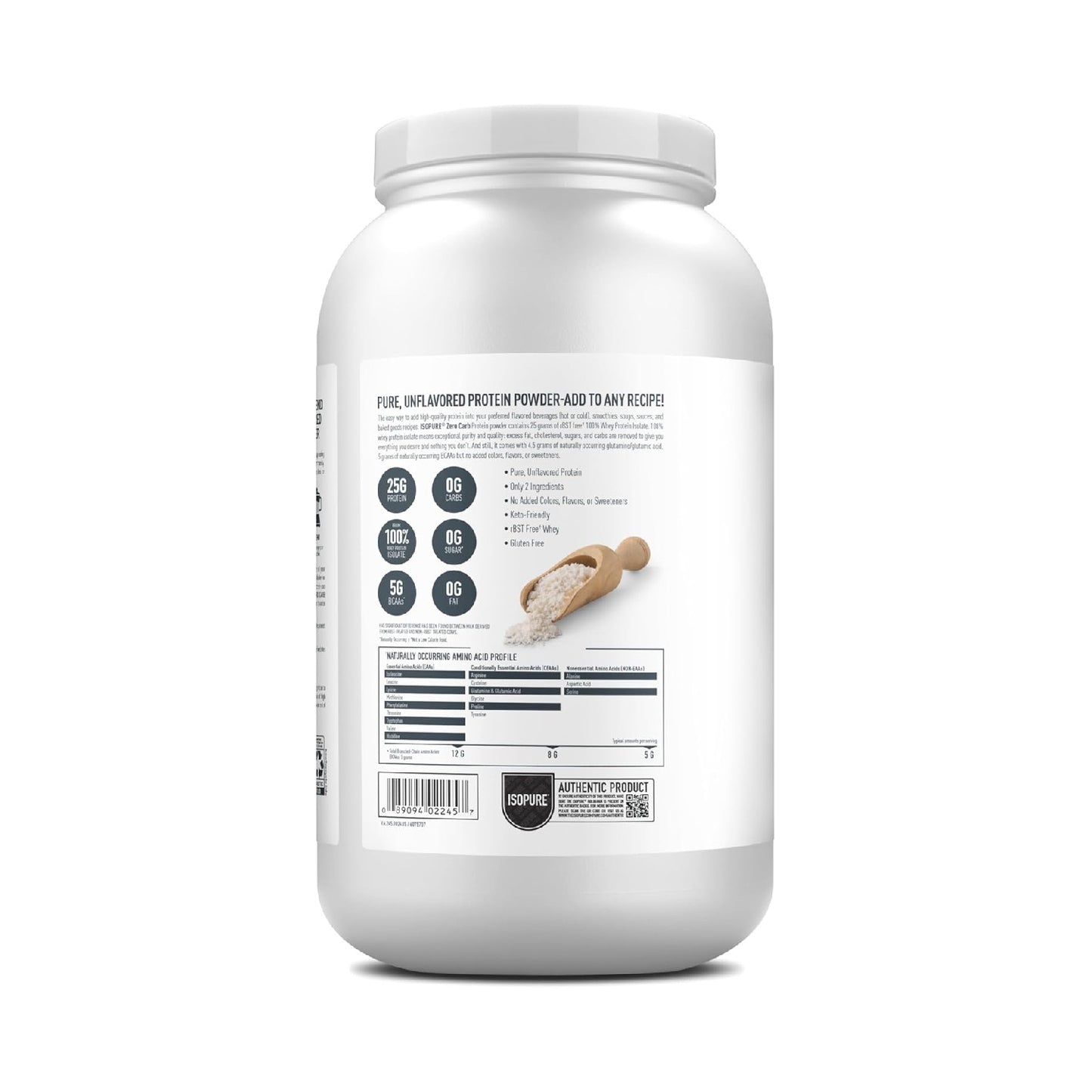 Isopure Protein Powder, Whey Protein Isolate Powder, 25g Protein, Zero Carb & Keto Friendly