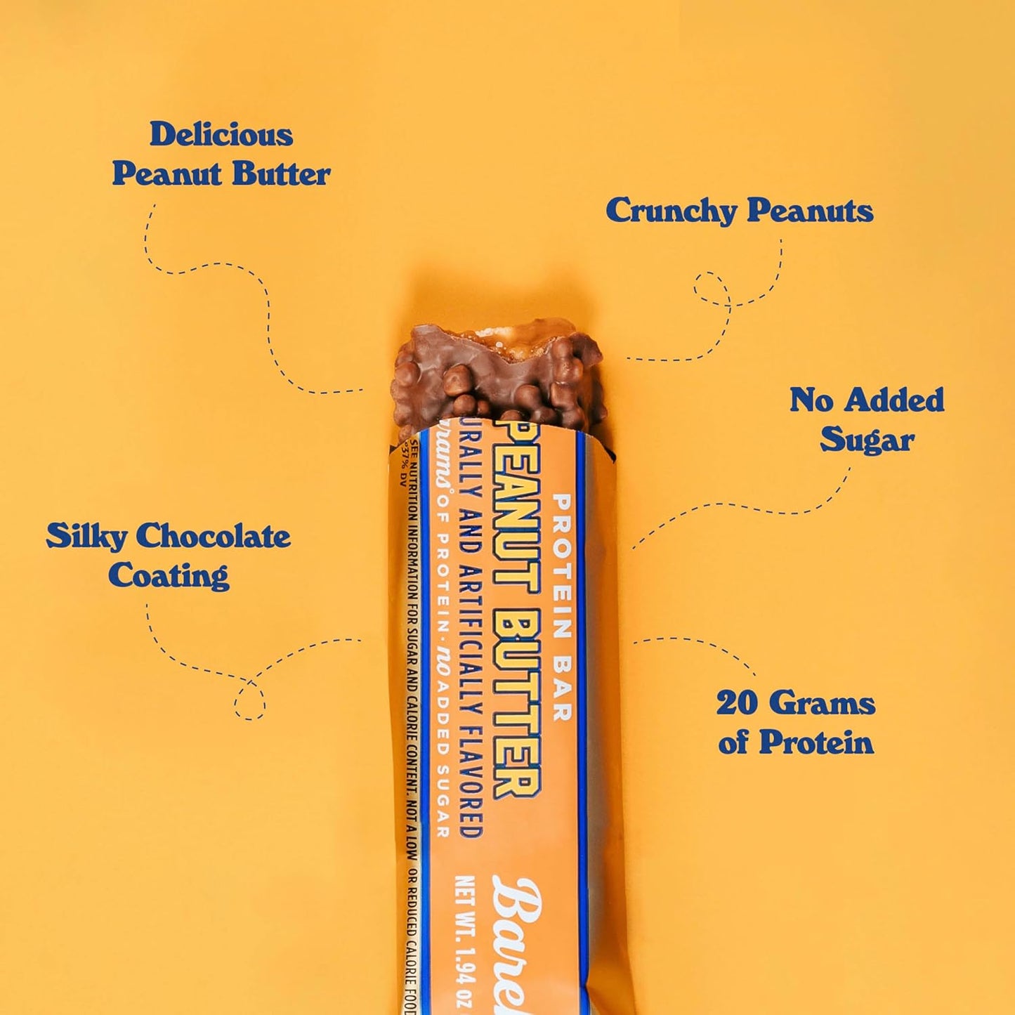 Barebells Protein Bars - 12 Count, 1.9oz Bars - Protein Snacks with 20g of High Protein - 1g of Total Sugars