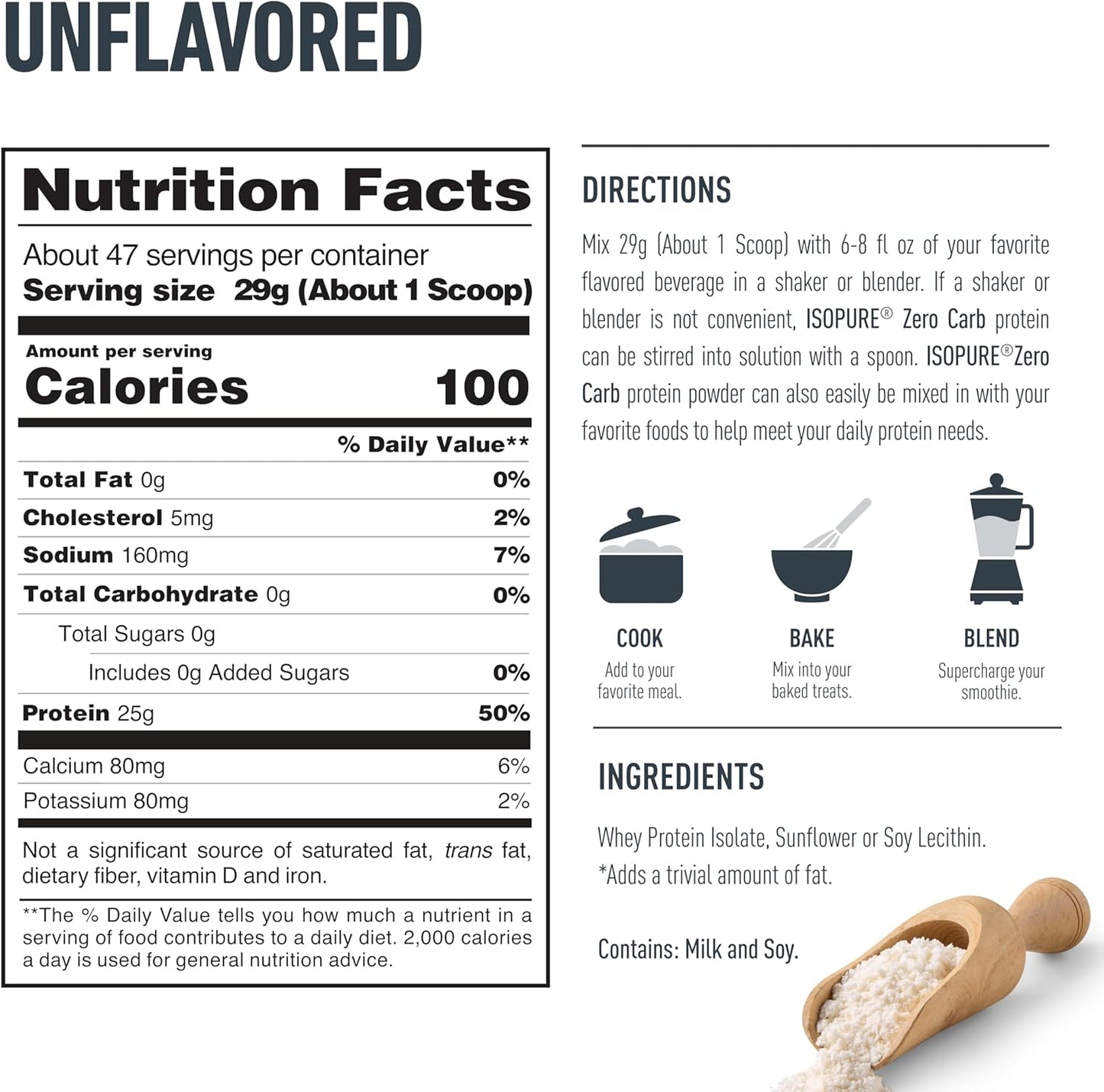 Isopure Protein Powder, Whey Protein Isolate Powder, 25g Protein, Zero Carb & Keto Friendly
