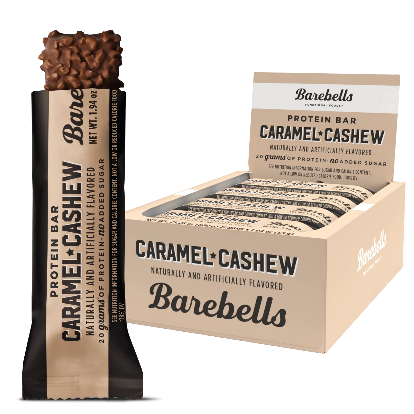 Barebells Protein Bars - 12 Count, 1.9oz Bars - Protein Snacks with 20g of High Protein - 1g of Total Sugars