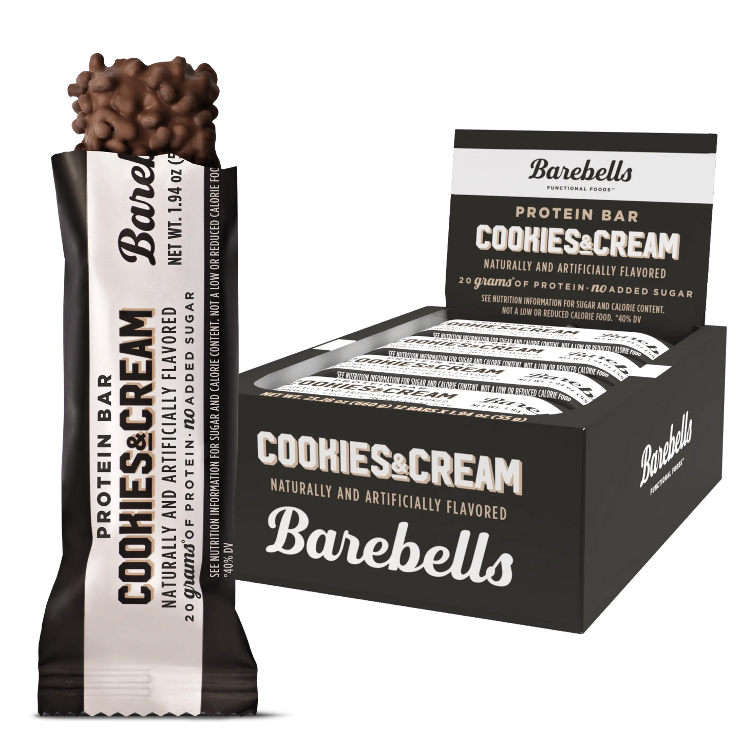Barebells Protein Bars - 12 Count, 1.9oz Bars - Protein Snacks with 20g of High Protein - 1g of Total Sugars