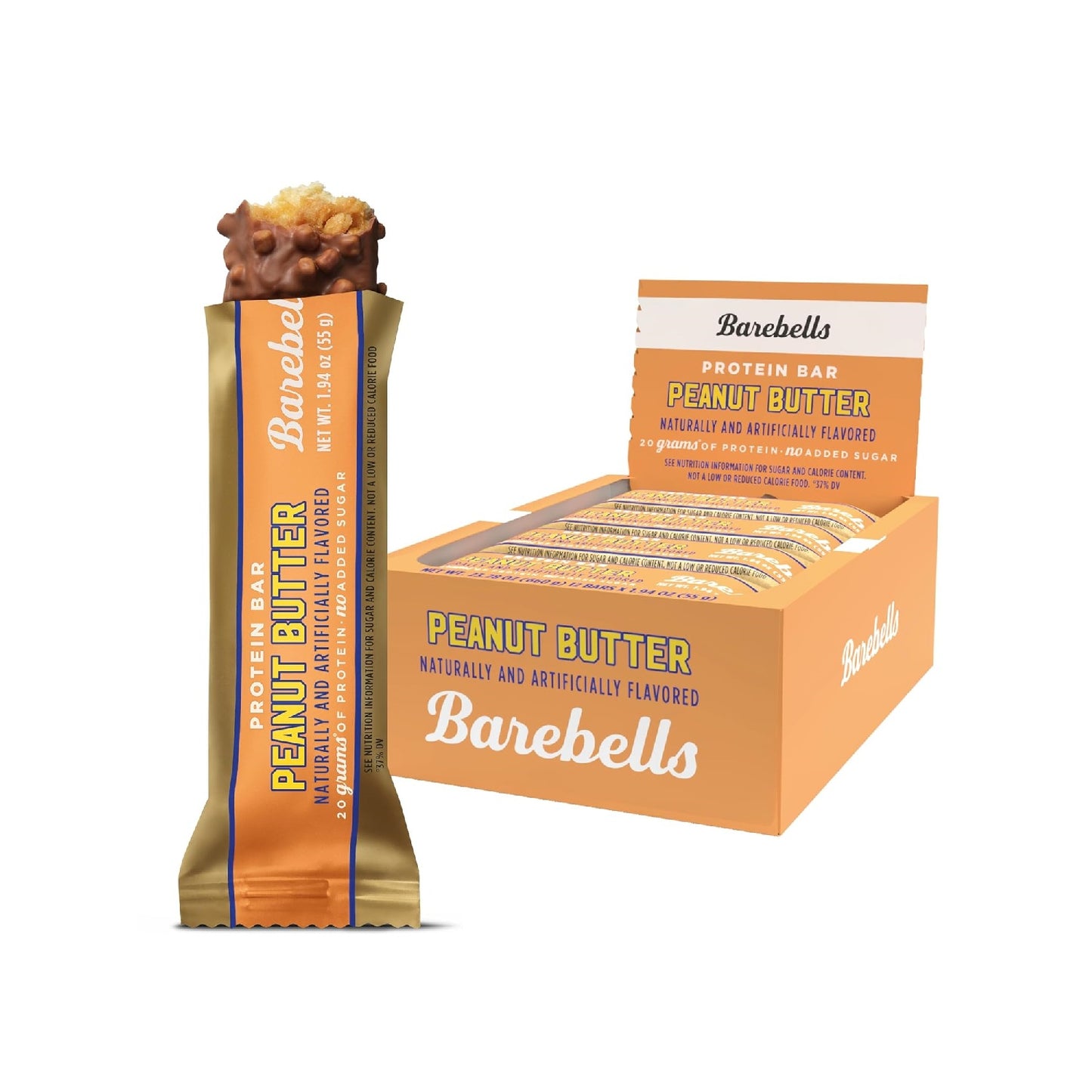 Barebells Protein Bars  - 12 Count, 1.9oz Bars - Protein Snacks with 20g of High Protein - 1g of Total Sugars