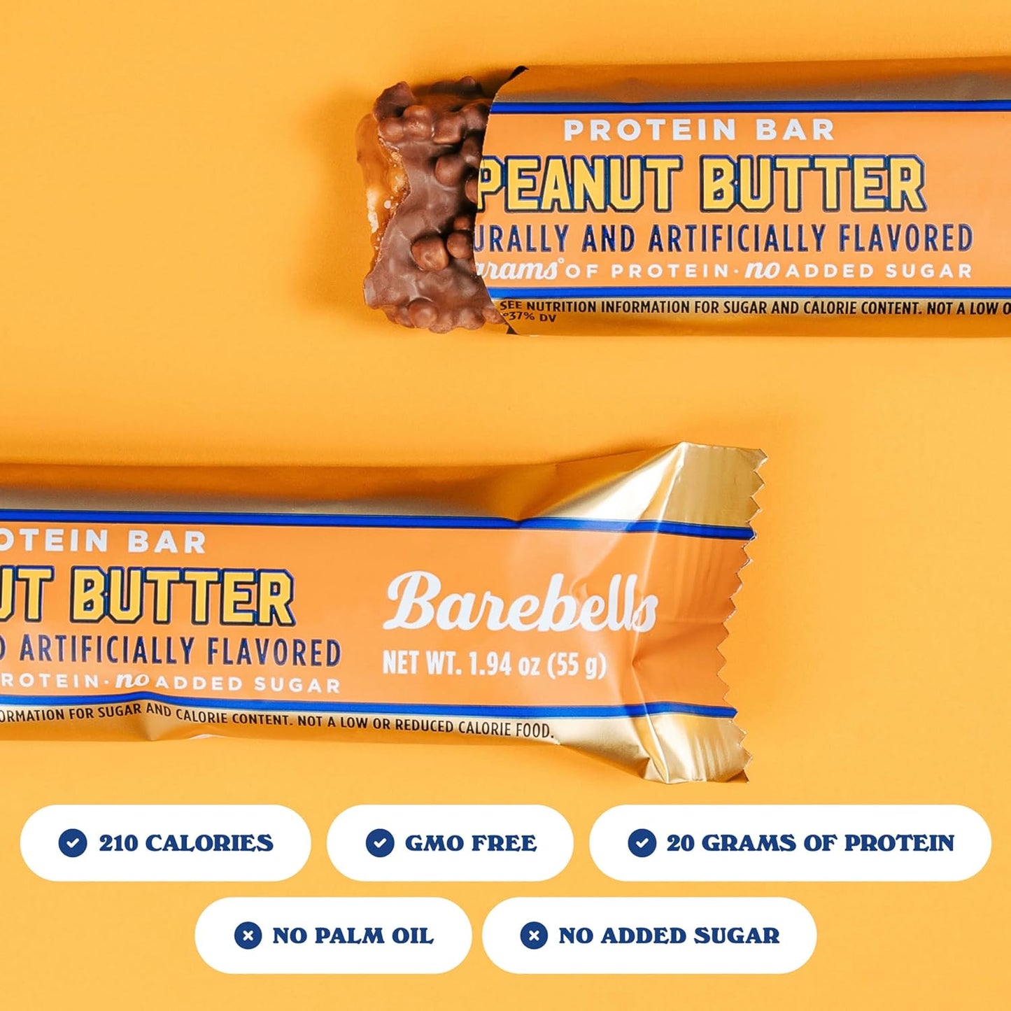 Barebells Protein Bars  - 12 Count, 1.9oz Bars - Protein Snacks with 20g of High Protein - 1g of Total Sugars