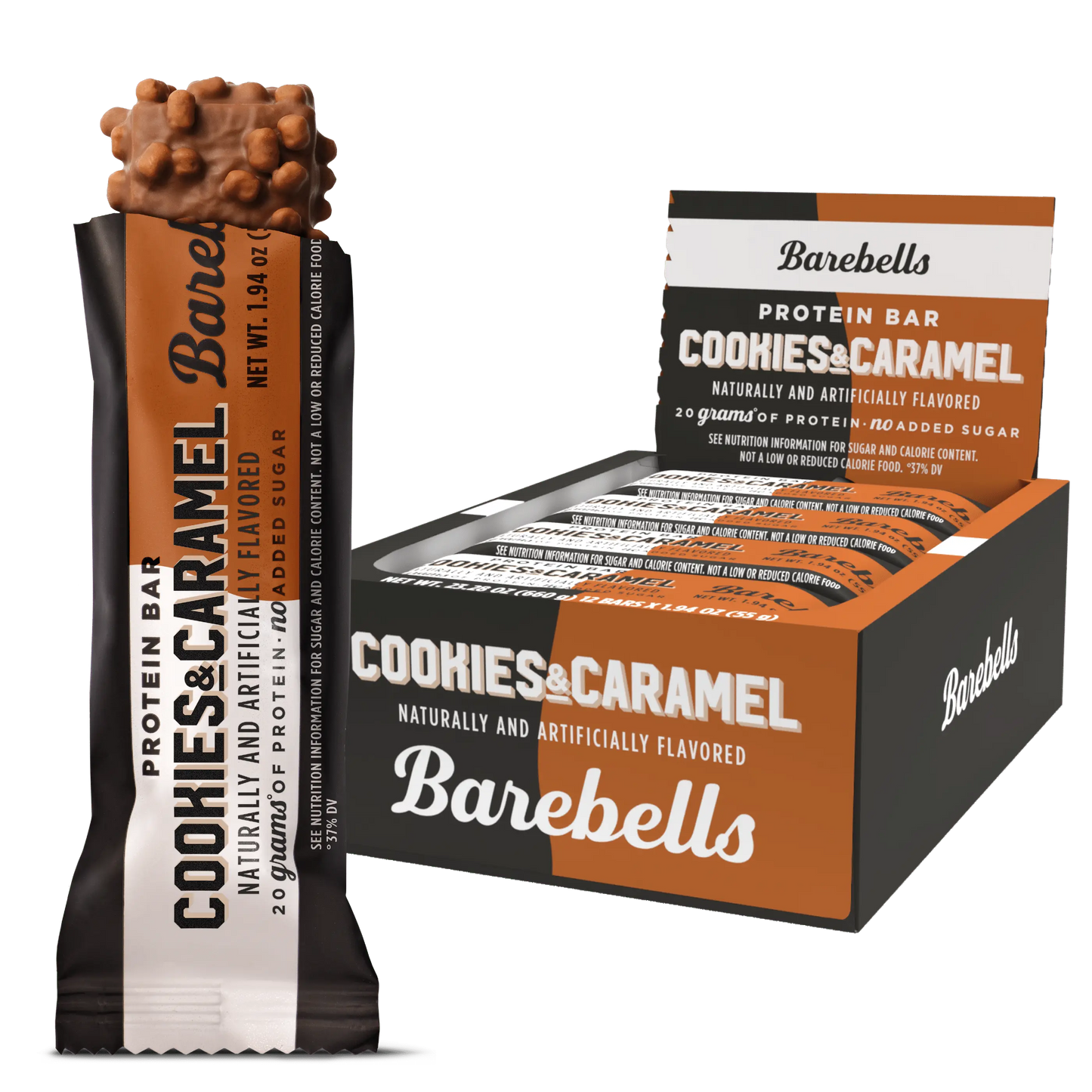 Barebells Protein Bars  - 12 Count, 1.9oz Bars - Protein Snacks with 20g of High Protein - 1g of Total Sugars
