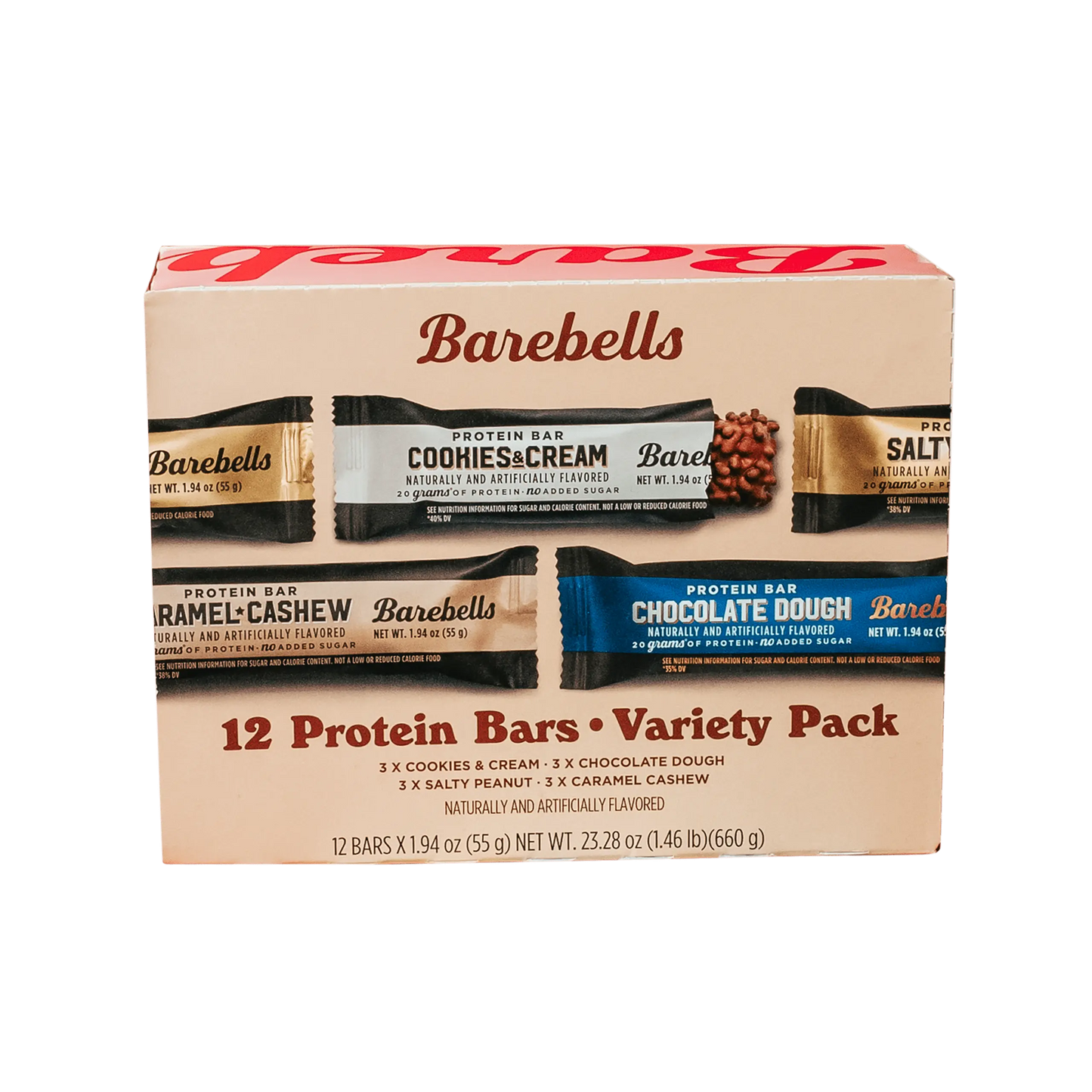 Barebells Protein Bars  - 12 Count, 1.9oz Bars - Protein Snacks with 20g of High Protein - 1g of Total Sugars